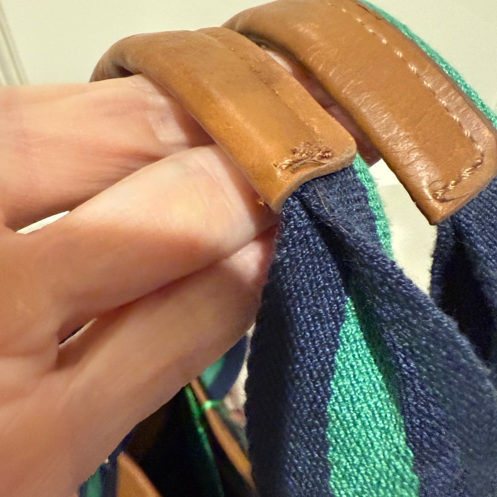Plaid Tote Bag with Brown Accents - Picture 3 of 7